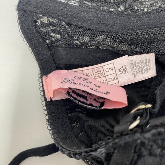 Agent Provocateur Daliah Black Bodysuit 36C New - Picture 12 of 12